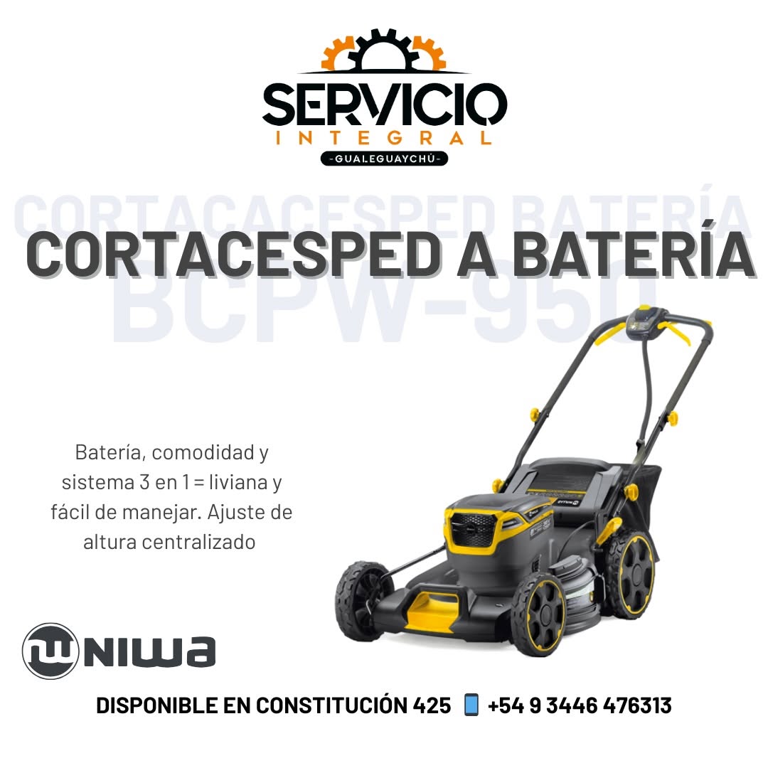 Cortadora de césped a batería
